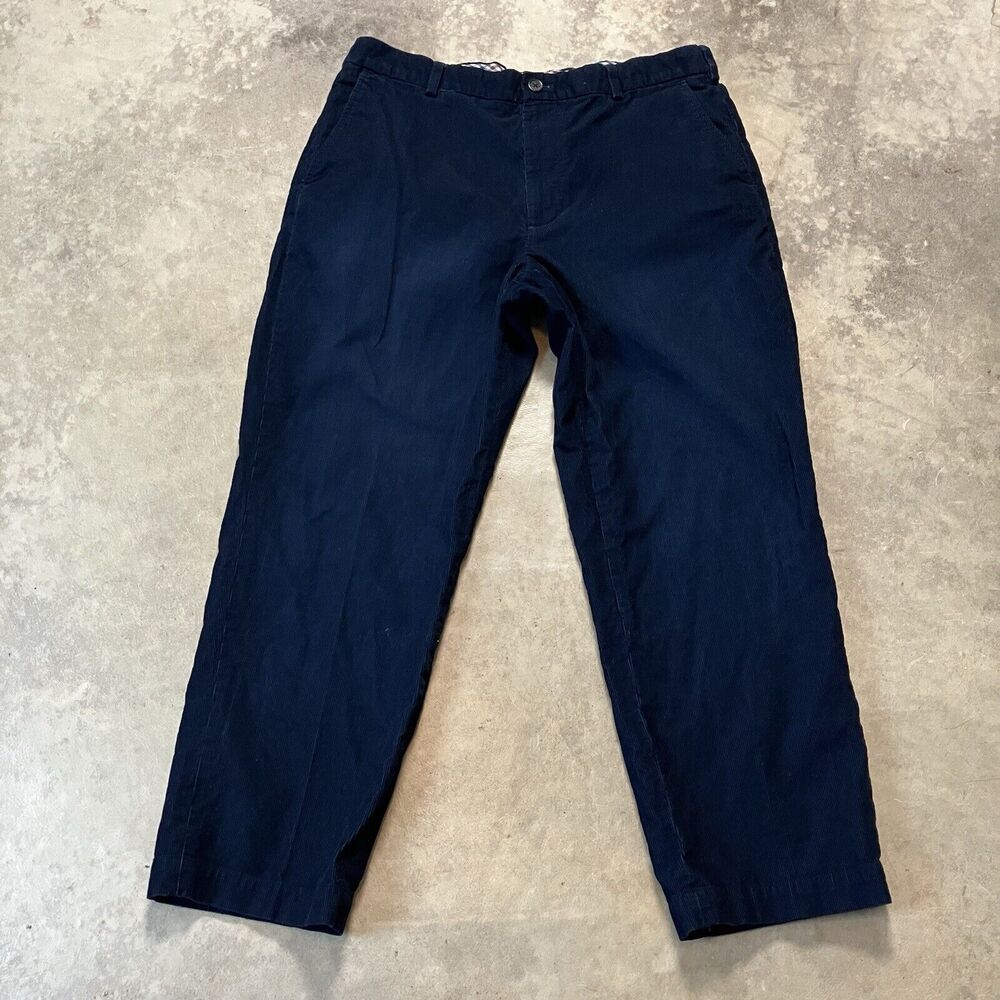 Brooks Brothers Pants Mens 38 Navy Blue Clark‎ Corduroy Cotton